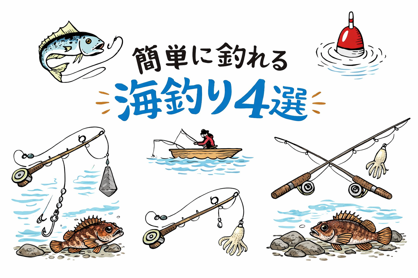 簡単に釣れる海釣り4選